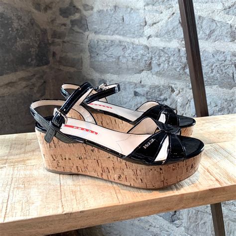 prada linea rossa wedge sandal|PRADA Women's Linea Rossa Footwear .